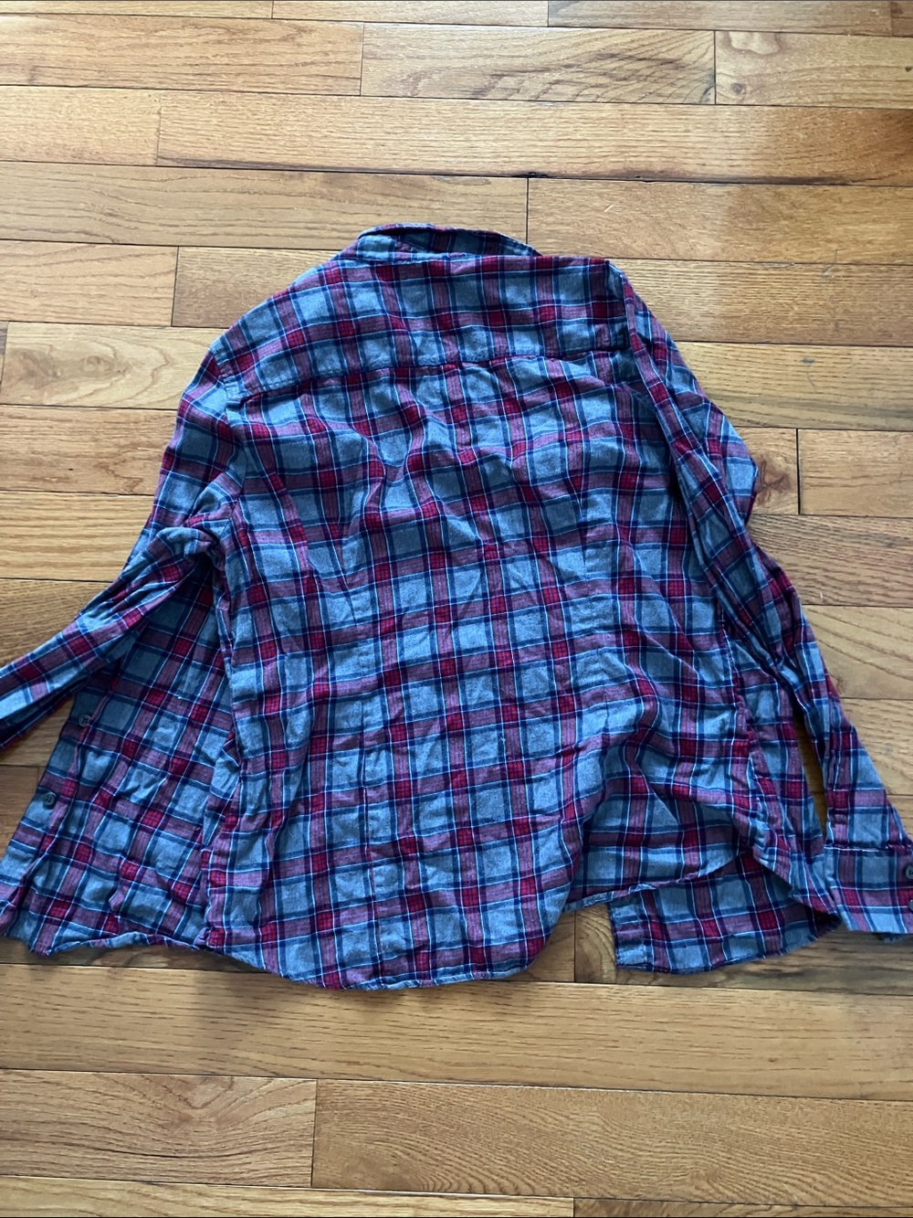 J. Crew Factory Women’s Bundle of 2 Gray and Red Perfect Flannel Shirt - Large - Picture 9 of 9